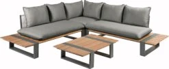 Tierra Outdoor 4-zits Loungeset Dawson Aluminium Antraciet