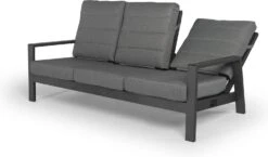 Tierra Outdoor Verstelbare 3-zits Loungebank Queens Aluminium Antraciet