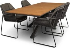 Tierra Outdoor Eettafelstoel Rivera Antraciet -Tuinmeubel Serie Winkel 8719638367394 8