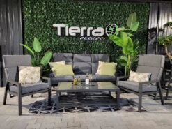 Tierra Outdoor 5-zits Loungeset Campo Alluminium Antraciet -Tuinmeubel Serie Winkel 8719638368582 8