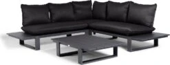 Tierra Outdoor 4-zits Loungeset Dawson Aluminium Zwart