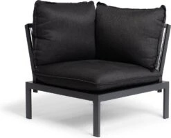 Tierra Outdoor 4-zits Loungeset Dawson Aluminium Zwart -Tuinmeubel Serie Winkel 8719638369688 3