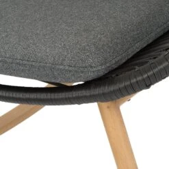 Intratuin Schommelstoel Met Voetenbank Helsinki Zwart -Tuinmeubel Serie Winkel 8720196018321 4