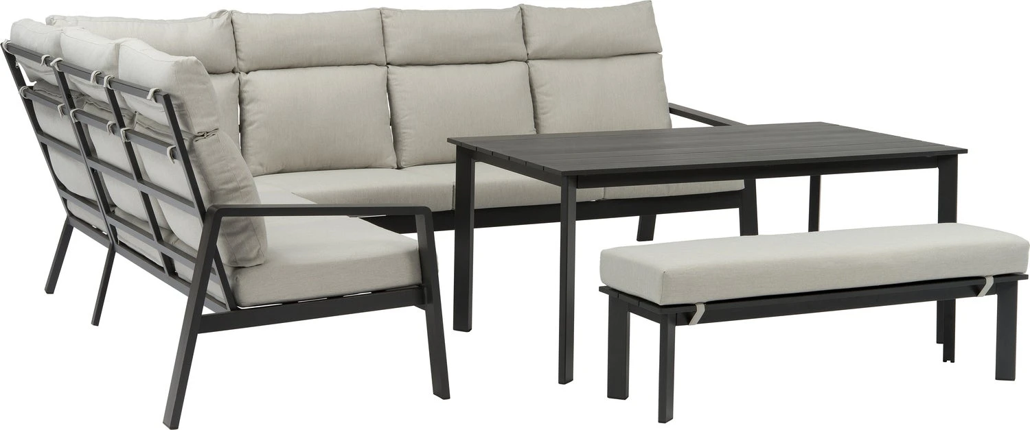 Intratuin 6-zits Loungeset Marseille Aluminium Antraciet 4 Intratuin 6-zits Loungeset Marseille Aluminium Antraciet - Afbeelding 4