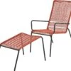 Intratuin Relaxstoel Met Voetenbank Steef Wicker Terracotta