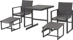 Intratuin Bistroset Lizzy Aluminium Antraciet