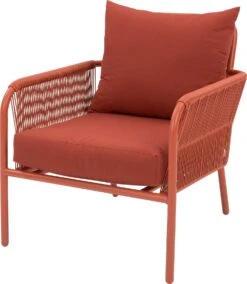 Intratuin Loungestoel Siri Wicker Terracotta