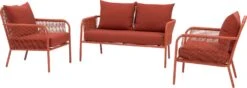 Intratuin 2-zits Loungebank Siri Wicker Terracotta -Tuinmeubel Serie Winkel 8720196021000 5