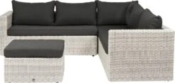 Intratuin 4-zits Loungeset Roma Wicker Wit -Tuinmeubel Serie Winkel 8720196027798 4