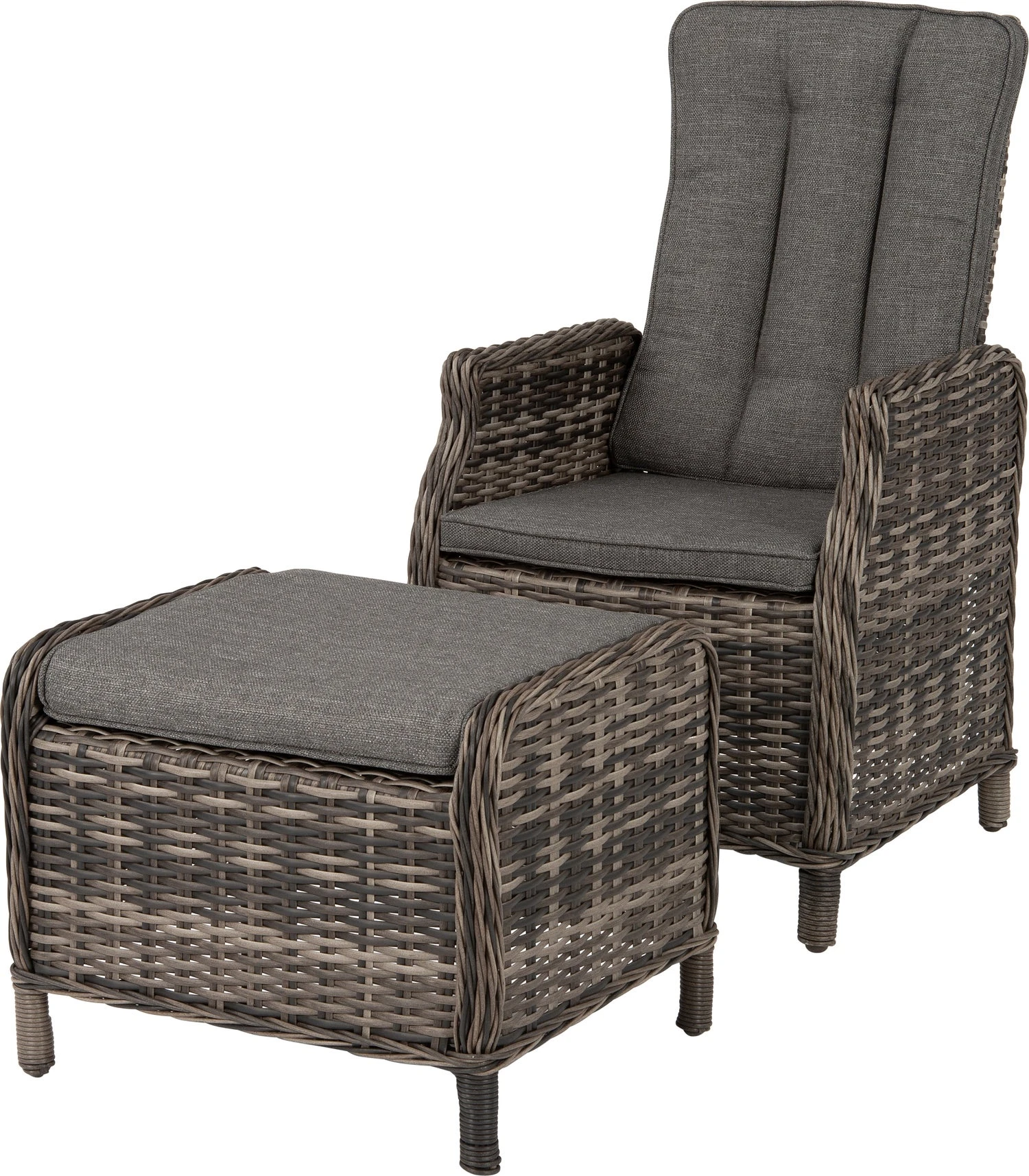 Intratuin Verstelbare Loungestoel Lima Wicker Grijs 7 Intratuin Verstelbare Loungestoel Lima Wicker Grijs - Afbeelding 7