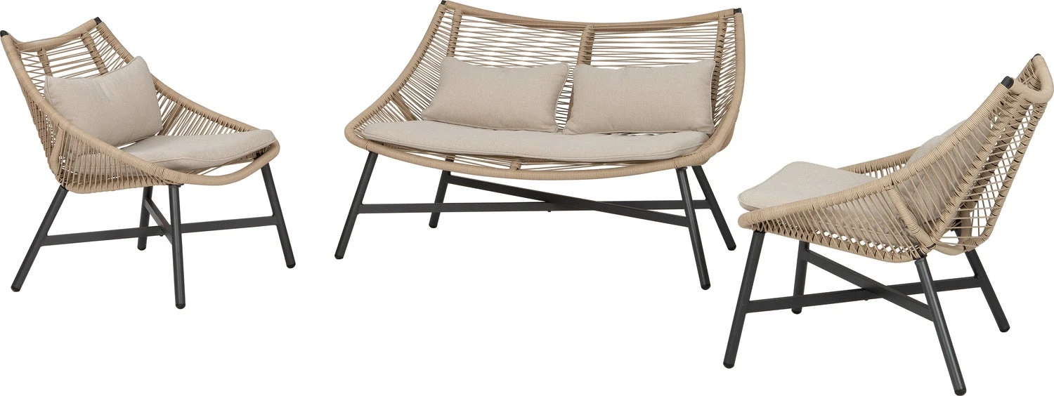 Intratuin 4-zits Loungeset Saar Wicker Naturel 1 Intratuin 4-zits Loungeset Saar Wicker Naturel