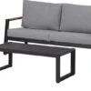 Intratuin 4-zits Loungeset Amber Aluminium Zwart