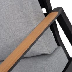 Intratuin 4-zits Loungeset Amber Aluminium Zwart -Tuinmeubel Serie Winkel 8720196117147 4