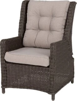 Intratuin Verstelbare Loungestoel Sanur Wicker Donkerbruin