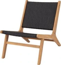 Intratuin Loungestoel Lulu Wicker Zwart