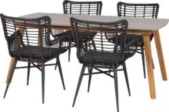 Intratuin 4-zits Diningset Deen Met Ellen Zwart