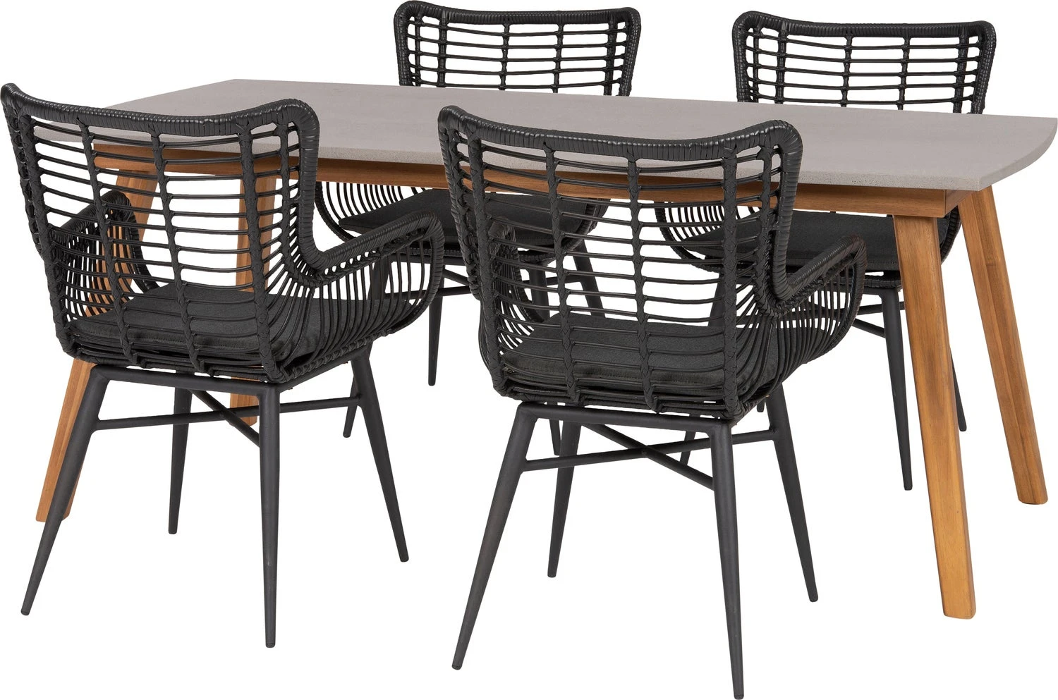 Intratuin 4-zits Diningset Deen Met Ellen Zwart 1 Intratuin 4-zits Diningset Deen Met Ellen Zwart