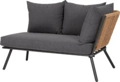 Intratuin 2-zits Loungebank Iris Wicker Naturel Links