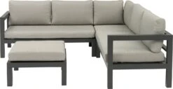 Intratuin 4-zits Loungeset Nola Aluminium Grijs -Tuinmeubel Serie Winkel 8720196182824 4