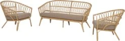 Intratuin 4-zits Loungeset Didi Wicker Naturel
