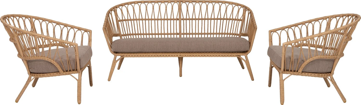 Intratuin 4-zits Loungeset Didi Wicker Naturel 4 Intratuin 4-zits Loungeset Didi Wicker Naturel - Afbeelding 4