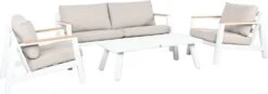 Intratuin 4-zits Loungeset Clara Aluminium Wit