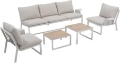 Intratuin 5-zits Loungeset Melissa Aluminium Wit -Tuinmeubel Serie Winkel 8720196350162 3