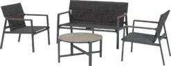 Intratuin 4-zits Loungeset Derby Aluminium Grijs