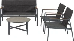 Intratuin 4-zits Loungeset Derby Aluminium Grijs -Tuinmeubel Serie Winkel 8720196350179 3