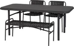 Intratuin Eettafel Emma Zwart 184 X 94 X 74 Cm -Tuinmeubel Serie Winkel 8720196356409 130