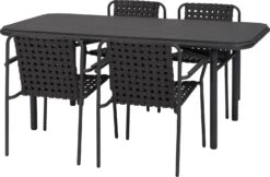 Intratuin Eettafel Emma Zwart 184 X 94 X 74 Cm -Tuinmeubel Serie Winkel 8720196356409 4