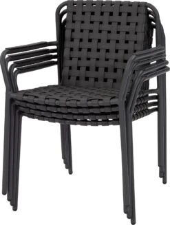 Intratuin Eettafelstoel Emma Zwart -Tuinmeubel Serie Winkel 8720196356423 4