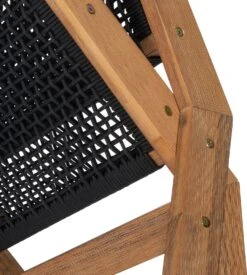 Intratuin 2-zits Loungebank Coco Zwart Acaciahout -Tuinmeubel Serie Winkel 8720196356522 4