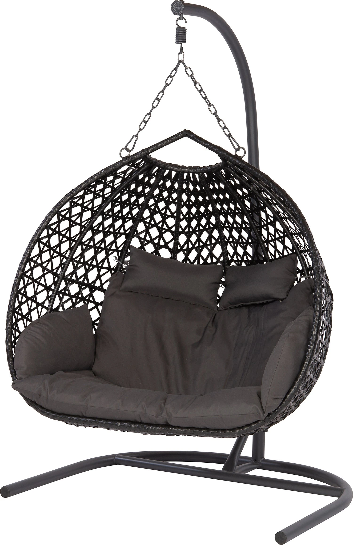 Intratuin 2-zits Hangstoel In Standaard Adam Zwart 1 Intratuin 2-zits Hangstoel In Standaard Adam Zwart