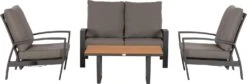 Tierra Outdoor Verstelbare 4-zits Loungeset Valencia Aluminium Antraciet -Tuinmeubel Serie Winkel 8720196361229 5