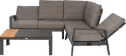 Tierra Outdoor Verstelbare 4-zits Loungeset Queens Aluminium Antraciet -Tuinmeubel Serie Winkel 8720196361236 4