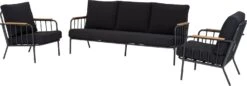 Intratuin 5-zits Loungeset Ilse Staal Zwart