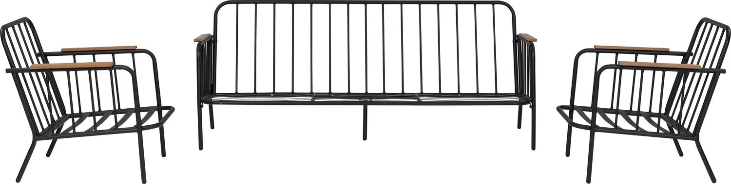 Intratuin 5-zits Loungeset Ilse Staal Zwart 3 Intratuin 5-zits Loungeset Ilse Staal Zwart - Afbeelding 3