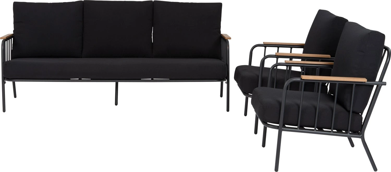 Intratuin 5-zits Loungeset Ilse Staal Zwart 5 Intratuin 5-zits Loungeset Ilse Staal Zwart - Afbeelding 5