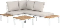 Intratuin 4-zits Loungeset Rosa Aluminium Wit