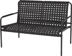 Intratuin 2-zits Loungebank Emma Aluminium Zwart