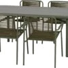 Intratuin 4-zits Diningset Jasmijn Aluminium Groen