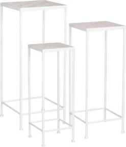 Mica Decorations Bijzettafel Caprice Grijs 28 X 28 X 67 Cm -Tuinmeubel Serie Winkel 8720362142416 03