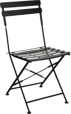 Tuinmeubel Serie Winkel 22 Mica Decorations Bistrostoel Laurence Zwart 41 X 49,5 X 84 Cm