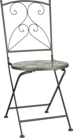 Mica Decorations Bistrostoel Tristan Zwart / Groen 40 X 52 X 88,5 Cm