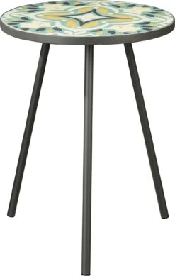 Mica Decorations Bijzettafel Tristan Zwart / Groen D 39 X H 51 Cm