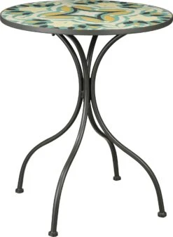 Mica Decorations Bistrotafel Tristan Zwart / Groen D 61 X H 76 Cm